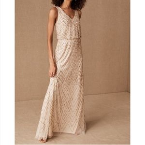 Anthropologie BHLDN Blaise Dress - Oyster - Size 4